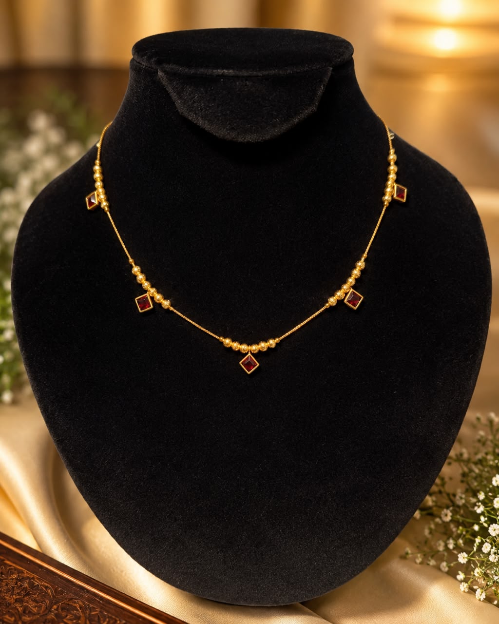 Goldplated brown pendent